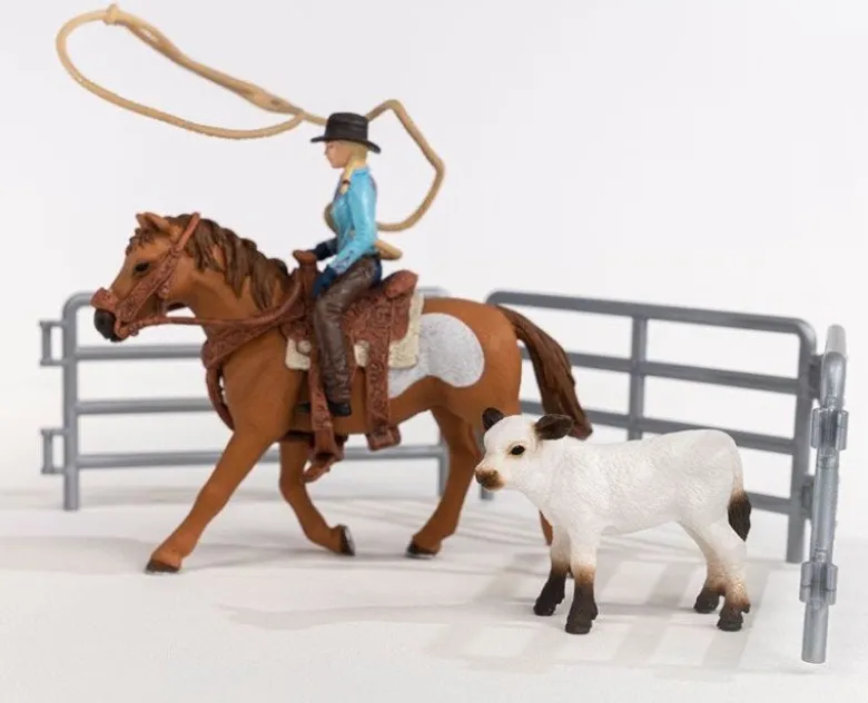 Schleich Cowgirl Team Roping Fun 42577