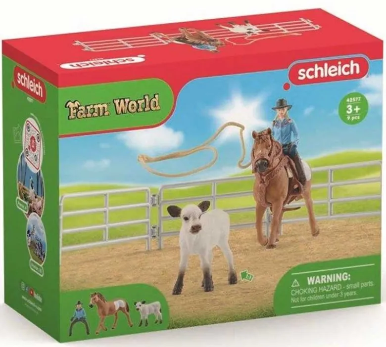 Schleich Cowgirl Team Roping Fun 42577