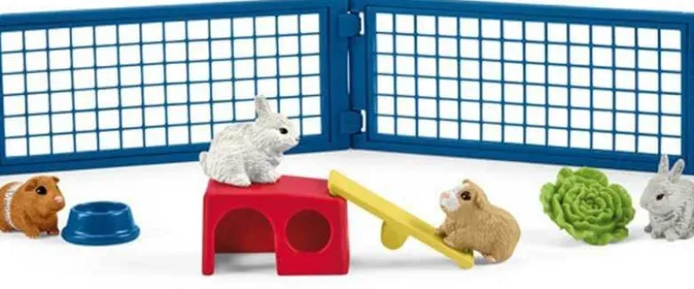 Schleich ett hem åt kaninen och marsvinet Kanin- och Marsvin bur 42500