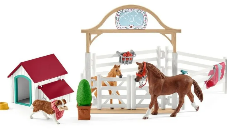 Schleich Horse Club Hannah's Gästhästar med Tiken Ruby 42458