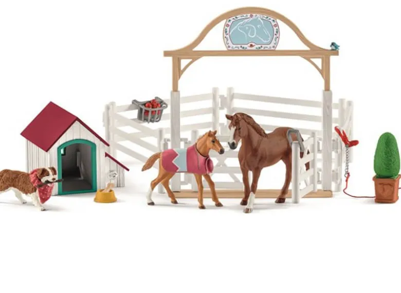 Schleich Horse Club Hannah's Gästhästar med Tiken Ruby 42458