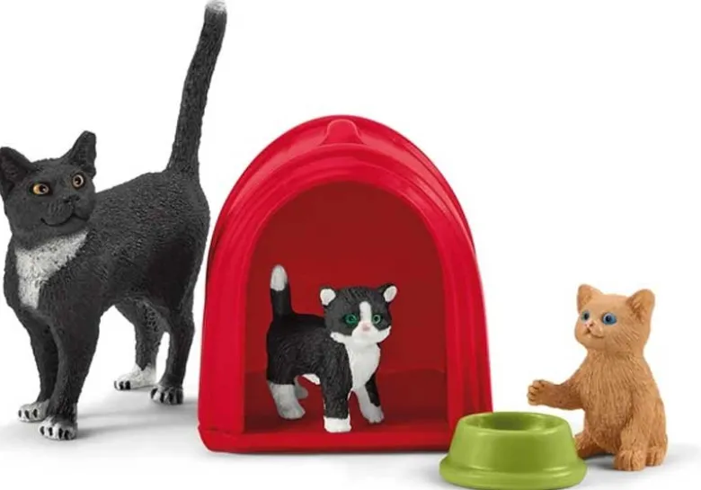 Schleich Katter med leksaker 42501