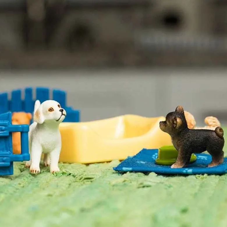 Schleich Kennel Puppy Pen Hundvalpar 42480