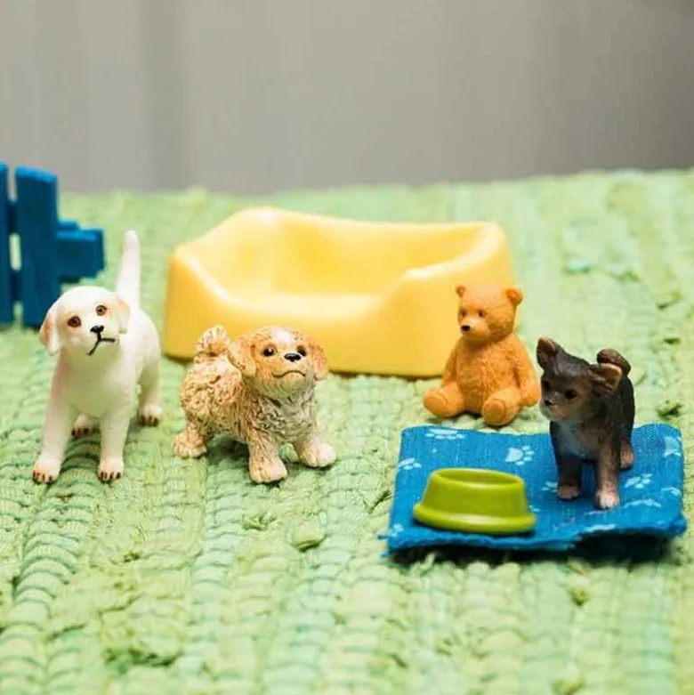 Schleich Kennel Puppy Pen Hundvalpar 42480