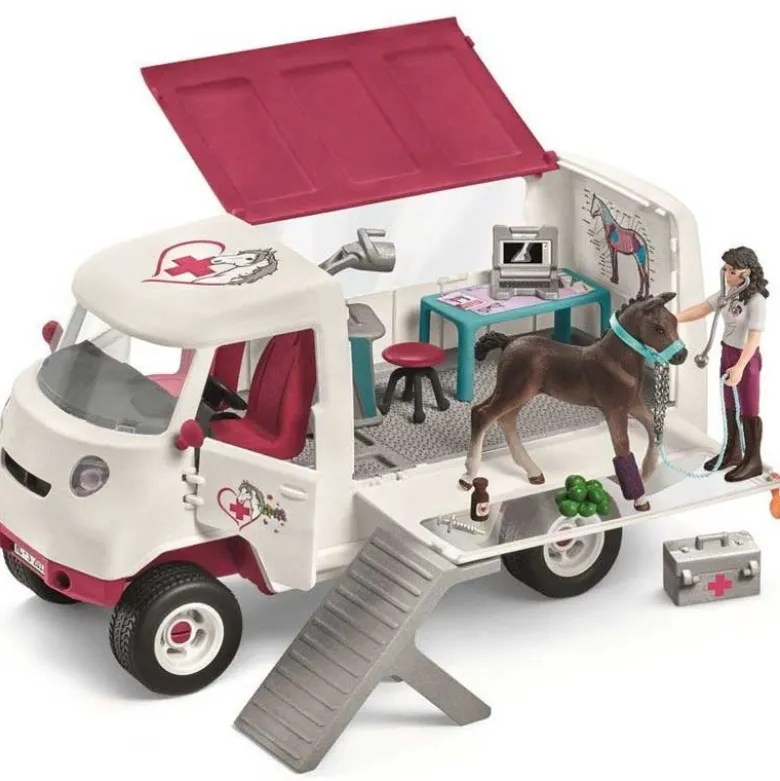 Schleich Veterinärsbil med Hanoverian Föl 42370