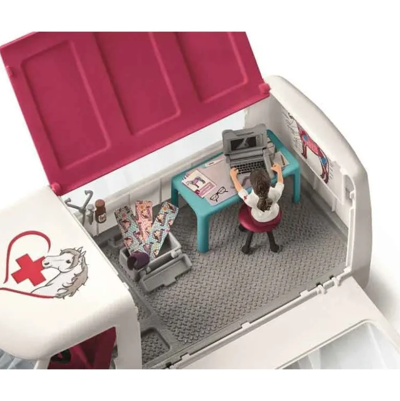 Schleich Veterinärsbil med Hanoverian Föl 42370
