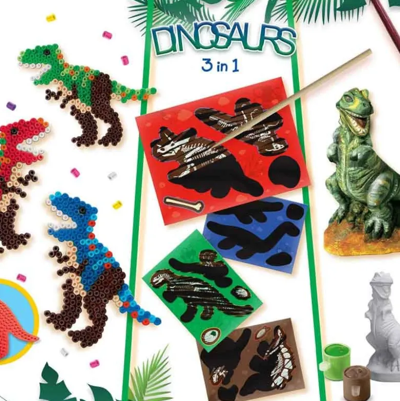 SES Pyssel Gjut och måla, pärlor Dinosaurie-Tema