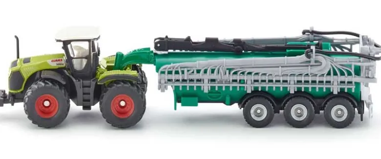 Siku Claas Xerion traktor med flytgödselspridare 1827 - 1:87