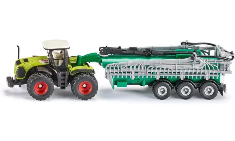 Siku Claas Xerion traktor med flytgödselspridare 1827 - 1:87