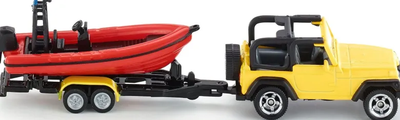 Siku Jeep Wrangler med båtsläp 1658