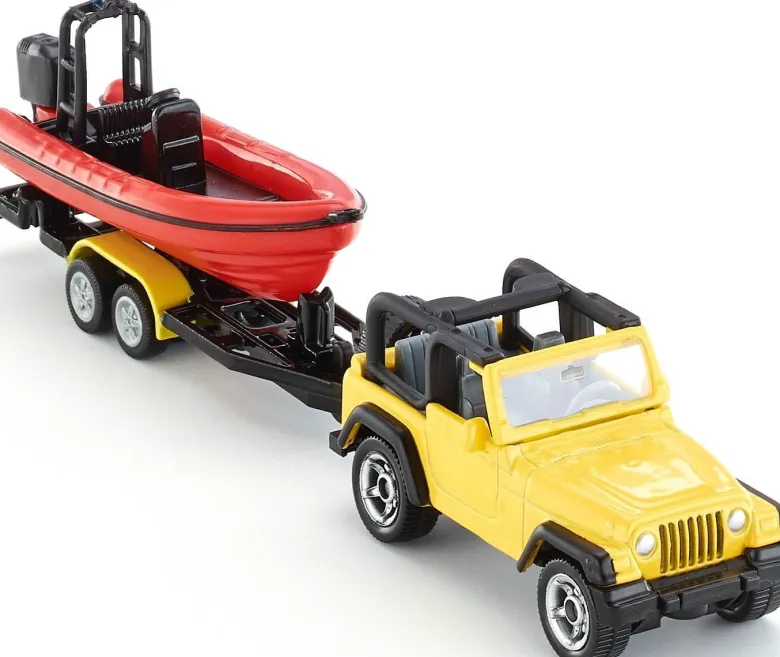 Siku Jeep Wrangler med båtsläp 1658