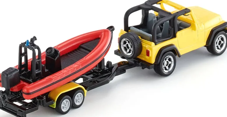 Siku Jeep Wrangler med båtsläp 1658