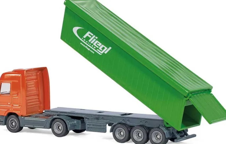 Siku Lastbil med Fliegl trailer 1796 skala 1:87
