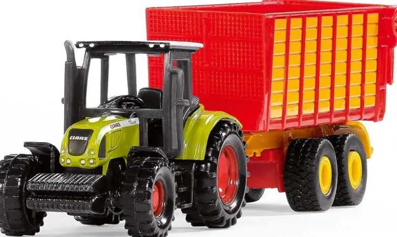 Siku Traktor Claas med ensilagesläp 1650