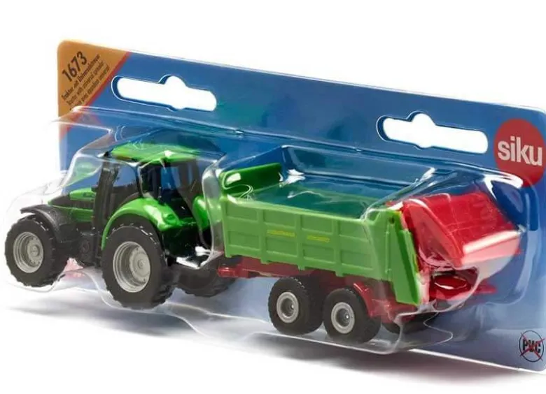Siku Traktor Deutz Agrotron med gödselspridare 1673
