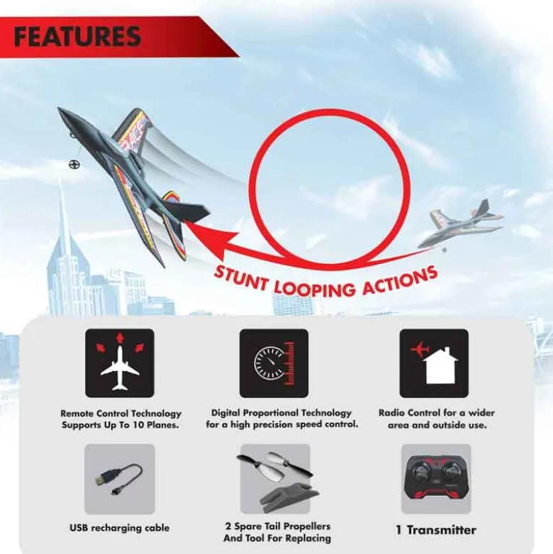 Silverlit Radiostyrt Flygplan X-twin Loop