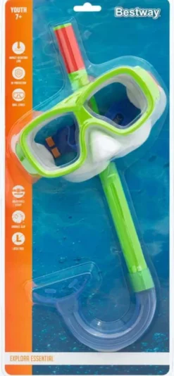 Snorkelset 7 år+ Cyklop Grön till barn Bestway