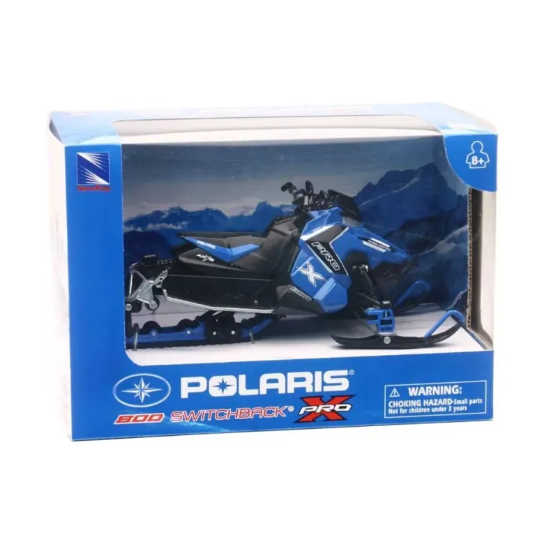 Snöskoter 19 cm Polaris Switchback Pro-X 800 Leksak till barn NewRay 1:16
