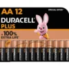 12 st. Duracell Plus AA alkaliskt batteri svanen