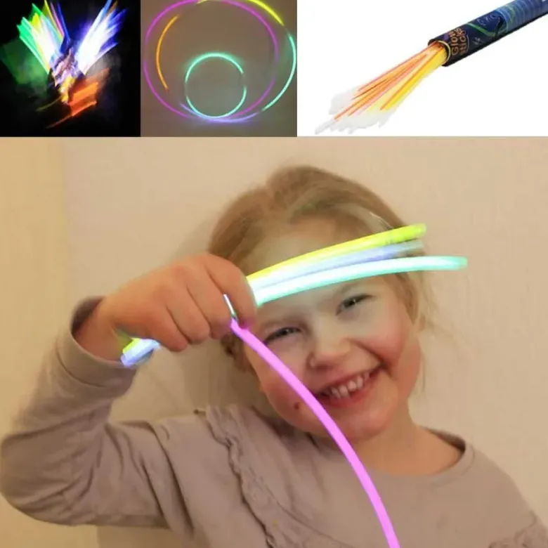 50 st. Lysande armband och stavar Glow Sticks 20 cm