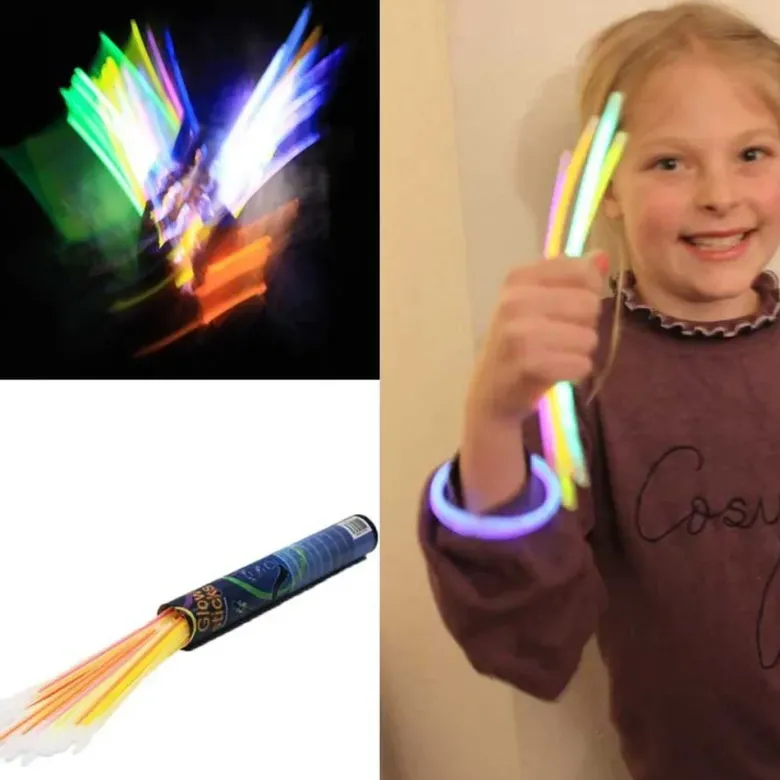 50 st. Lysande armband och stavar Glow Sticks 20 cm