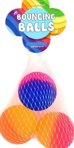 3 st. Neon Studsbollar 4,5 cm