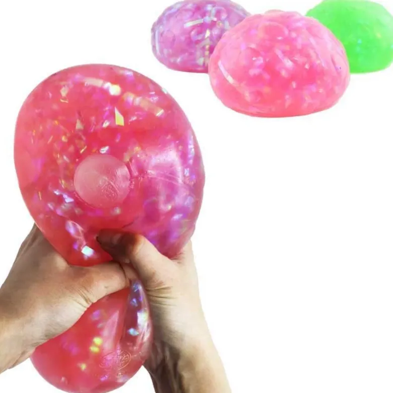 Stor Klämboll med glittriga band inuti 16 cm