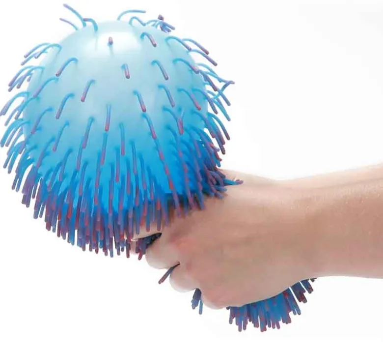 Stor Tvåfärgad Puffer Fluffy Klämboll 25 cm