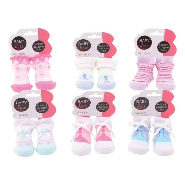 1 st. par sockar till dockor 35-45 cm Baby Rose