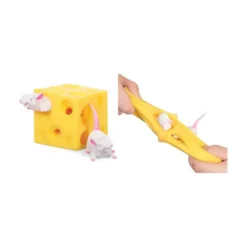Stretchy ost med mysiga möss klämleksak fidget
