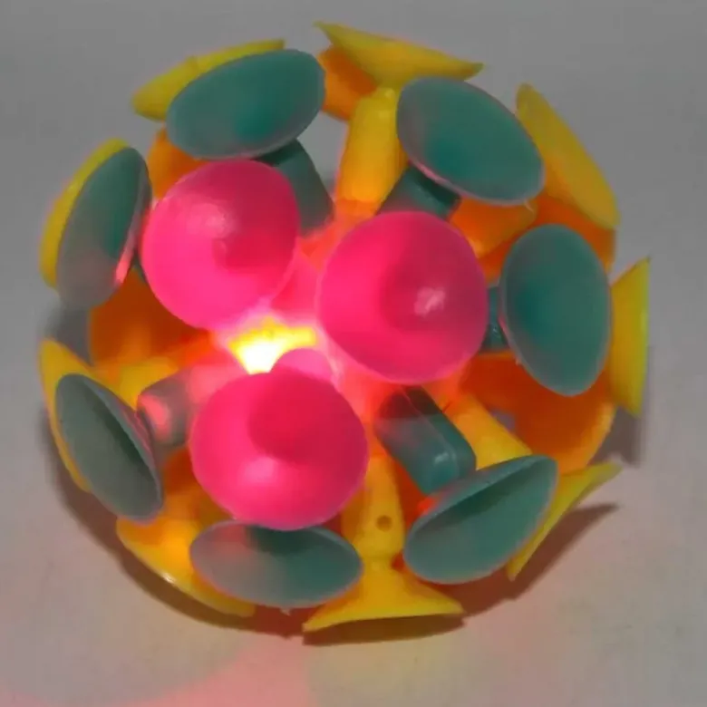 Suction ball ljus boll med sugkoppar 6 cm