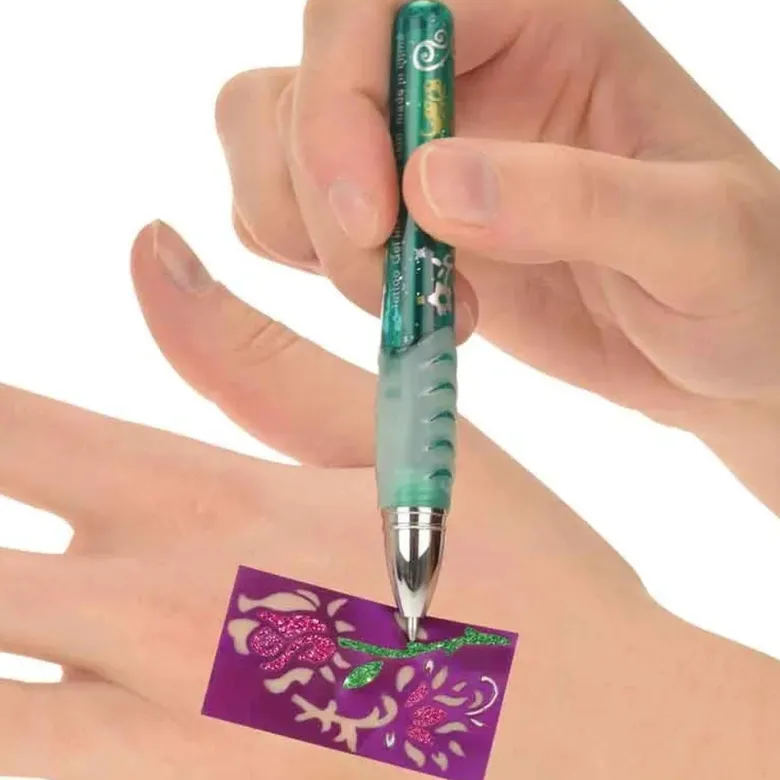 Tatueringspennor 5 st. med mall leksak barn