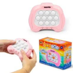 TIME POP LIGHT UP PUSH POPPER GAME PINK