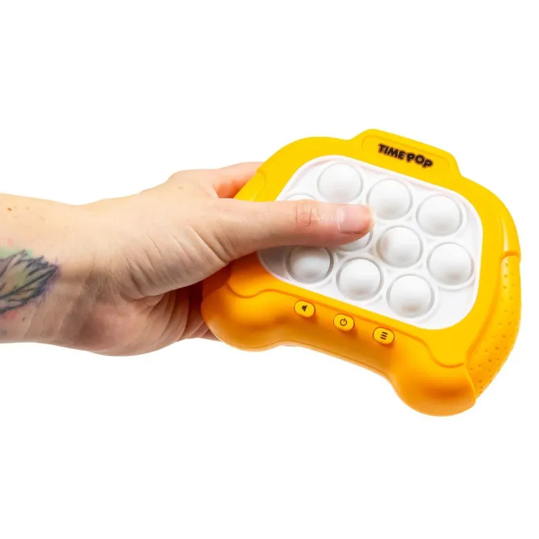 TIME POP LIGHT UP PUSH POPPER GAME ORANGE