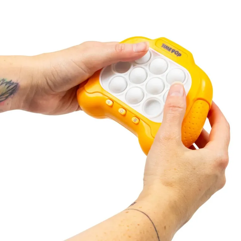 TIME POP LIGHT UP PUSH POPPER GAME ORANGE