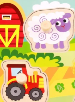 Träpussel med figursågade bondgårdsdjur Tooky Toy
