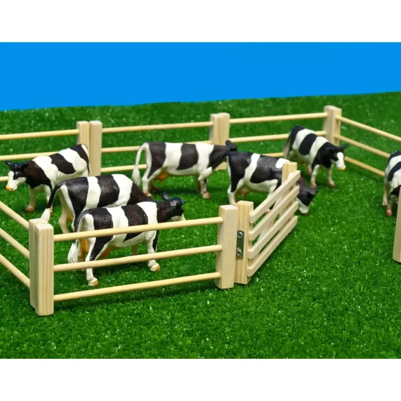 Trästaket naturfärgade leksak Kids Globe 1:32