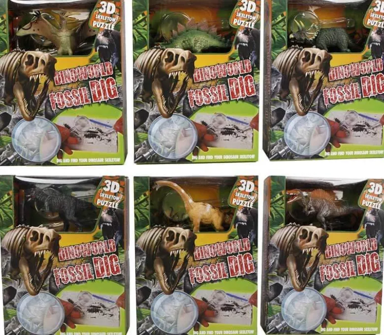 Utgrävningskit Dinosauriefossil och Dinosauriefigur 11 cm