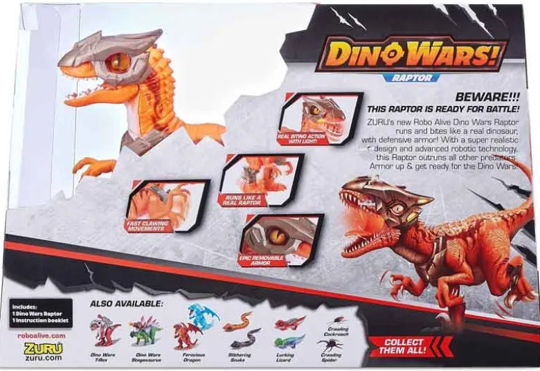 Zuru Robo Alive Dinosaurie Raptor Dino Wars